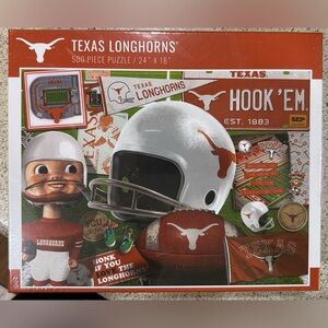 FOCO Texas Longhorns 500-Piece Retro Series Puzzle - Orange and White - New